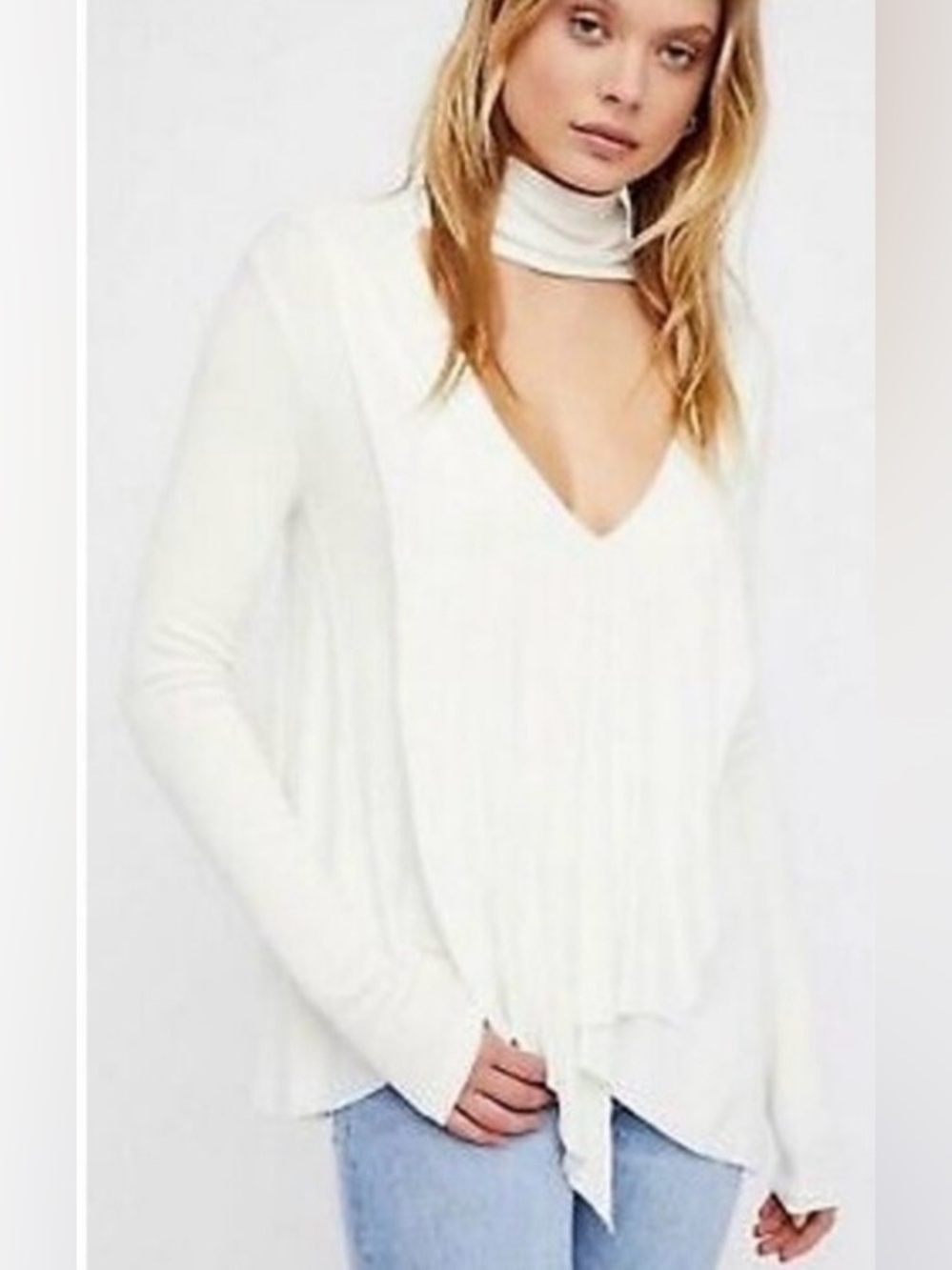 Free People Uptown Turtleneck White